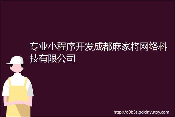 专业小程序开发成都麻家将网络科技有限公司